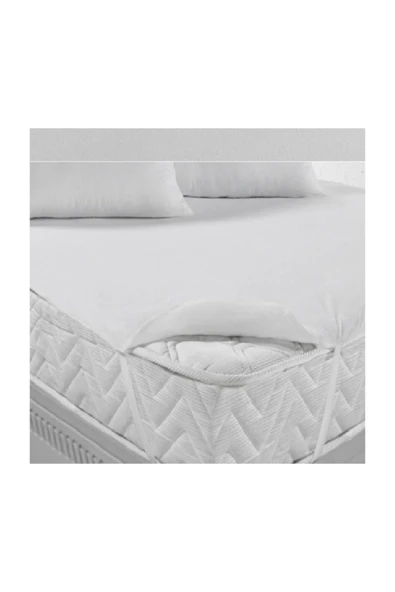 Evony Çift Kişilik Sıvı Geçirmez Alez 160x200 Cm Pamuklu Yatak Koruyucu Alez - Resim 2