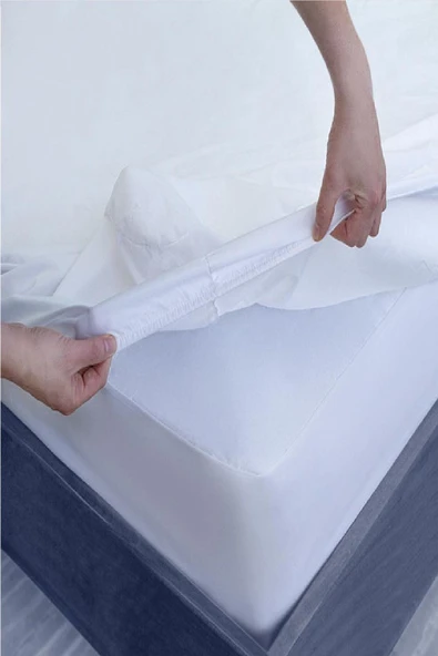 Divanev Fitted Alez 90x190 30 Cm Tek Kişilik Pamuk Kumaş Sıvı Geçirmez Yatak Koruyucu - Resim 2