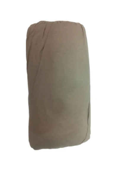 Altın Karma Jersey Penye Pamuklu 100x200 Cm Tek Kişilik Lastikli Çarşaf Açık Kahve - 4