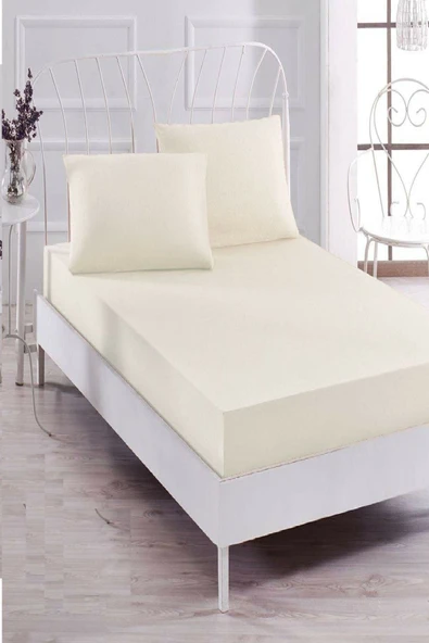 Bebesi 180x200 35 Cm Çift Kişilik Havlu Lastikli Çarşaf Takımı 50x70 Cm 2 Adet Yastık Kılıfı