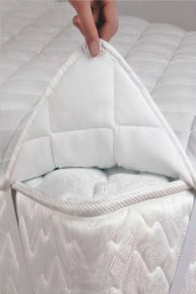 Bebesi Yatak Koruyucu Kapitoneli 90x190 Cm Tek Kişilik Çarşaf Köşe Lastikli - Resim 2