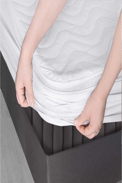 Evony Fitted Kapitoneli 100x200 Cm Tek Kişilik Yatak Koruyucu Çarşaf - Resim 4