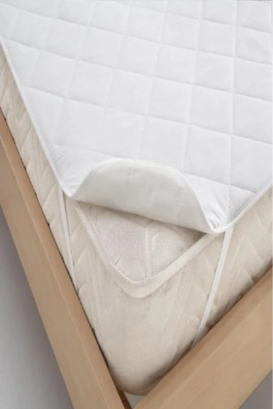 Altın Karma Yatak Koruyucu Kapitoneli 150x200 Cm Çift Kişilik Çarşaf Köşe Lastikli - Resim 2