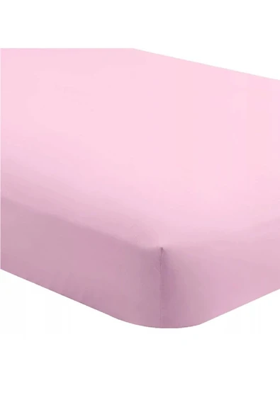 Evony Lastikli Pamuk Penye Çarşaf Pembe 180x200 Cm
