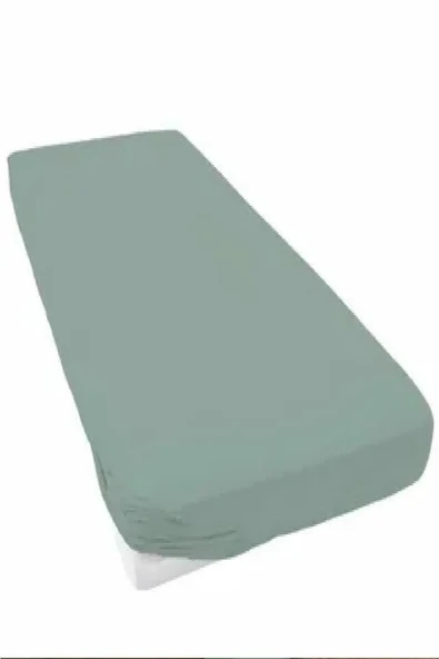 Altın Karma Jersey Penye Pamuklu 180x200 Cm Çift Kişilik Lastikli Çarşaf Çağla Yeşili