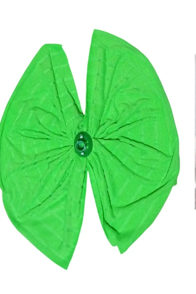 WİKRO 1 Adet Mop 1 Adet Ahşap Sapı ile takım Mikrofiber Mop Paspas Yeşil - 4