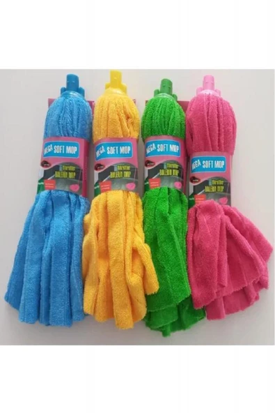 SOFT Mega 2 Adet Mega Mikrofiber Havlu Vileda Paspas Mop Xl Yedek Ucu - 5