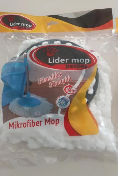 Lider 6 Adet 360° Döner Yuvarlak Mikrofiber Mop Paspas Yedek Ucu - 2