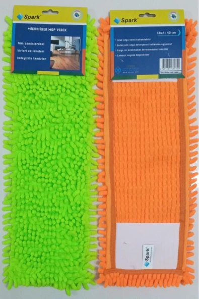 Spark 2 Adet Spark Makarna Mop Ucu Mikrofiber Paspas Yedeği 40 Cm - 2