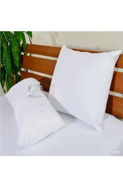 Evony 50x70 Cm 2 Adet Sıvı Geçirmez Yastık Kılıfı Alez Pamuklu Fermuarlı - 5
