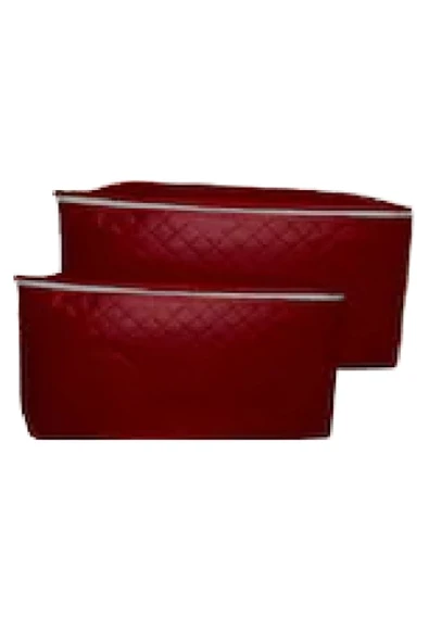 Bebesi 2 Adet Extra Telalı Kaliteli Hurc 52x28x21 Cm Ölçüde Bordo - 4