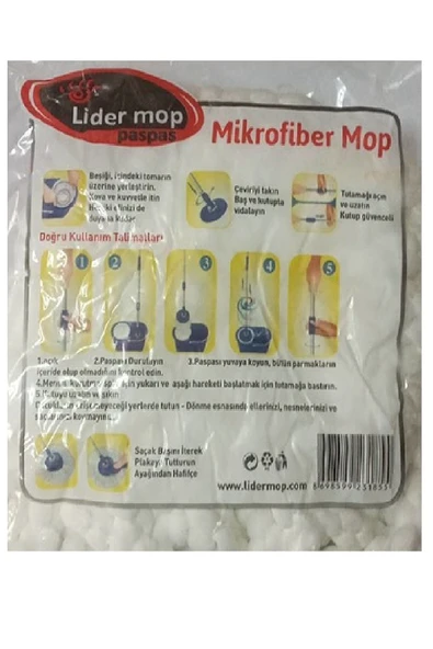 Lider Mop Yedek Mop Döner Başlıklı 3’lü Paket - 5