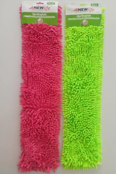 New Life Newlife 2 Adet Nemli Ve Kuru Makarna Mop Ucu Mikrofiber Paspas Yedeği 60 Cm - 3
