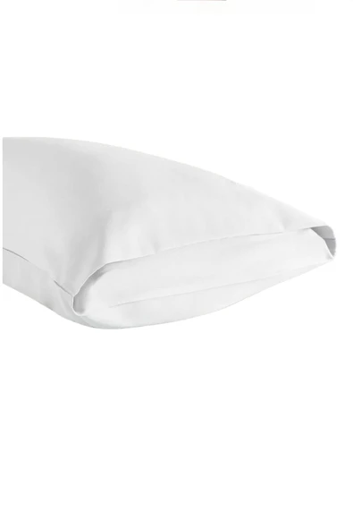 mycey 4 Adet Pamuklu Yastık Kılıfı Fermuarsız Beyaz 50x70 Cm - 2