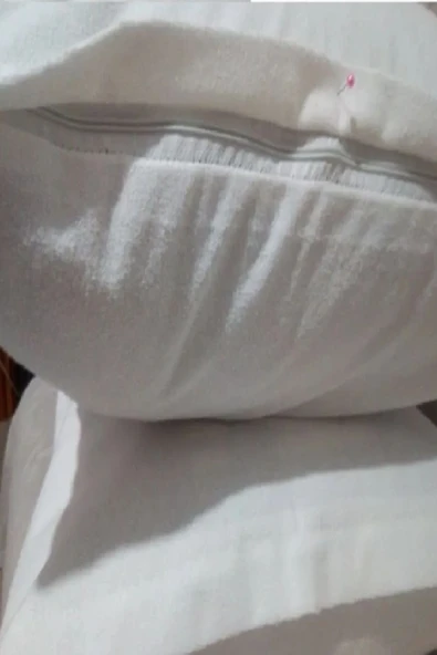 Evony 50x70 Cm 2 Adet Sıvı Geçirmez Yastık Kılıfı Alez Pamuklu Fermuarlı - 4