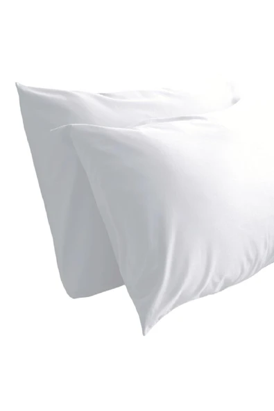 Bebesi 8 Adet Pamuklu Yastık Kılıfı 50x70 cm Fermuarsız Beyaz - 4