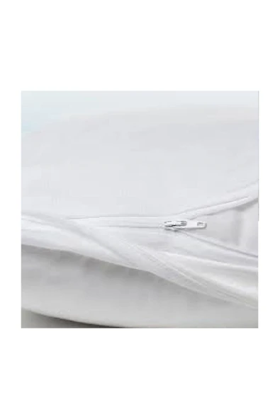 Evony 2 Adet %100 Pamuk Beyaz Yastık Sıvı Geçirmez Yastık Koruyucu Alezi - 3