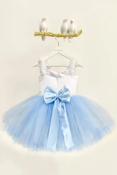 Cinnamoroll Kız Çocuk Elbise Mavi - Resim 2