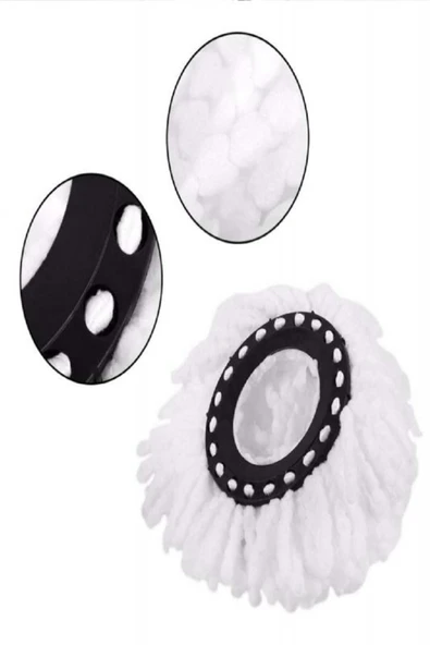 Lider Mikrofiber Yuvarlak Mop Paspas Vileda Ucu 2 Adet - 3