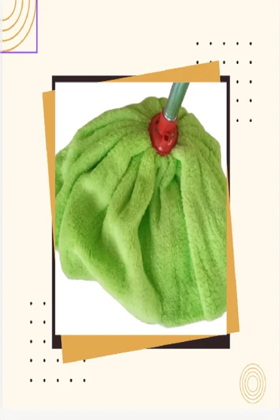 Lider Mikrofiber Mop Welfost Yedek Başlık Yeşil Mop Paspas Ucu - 2