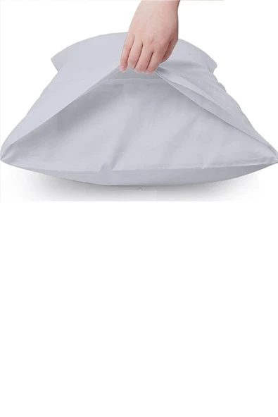 Bebesi 6 Adet Pamuklu Yastık Kılıfı 50x70 cm Fermuarsız Beyaz - 4