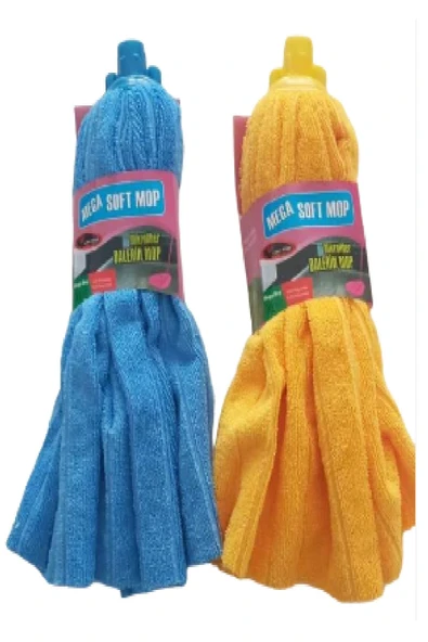 mega soft 1 Adet  Mikrofiber Havlu Vileda Paspas Mop Xl Yedek Ucu Büyük Boy - 7