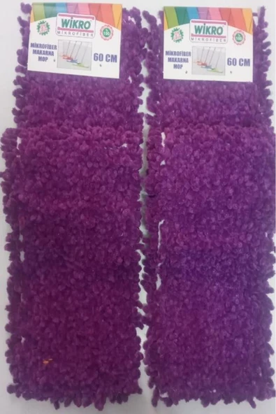 WİKRO Wikro 3 Adet Wikro Mikrofiber Makarna Mop 60 Cm
