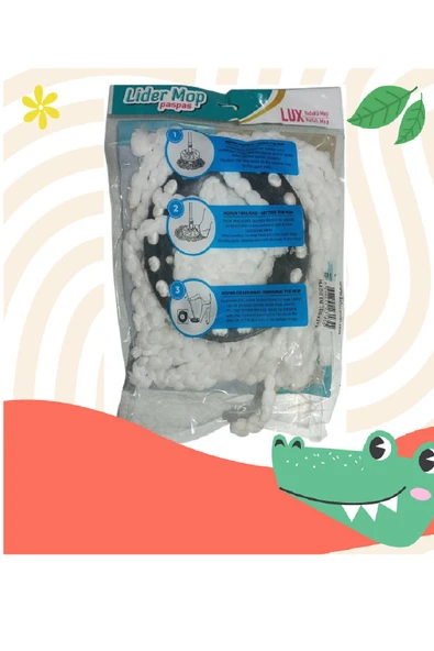 Lider Mikrofiber Yuvarlak Mop Paspas Lux Yedek Ucu 2 Adet - Resim 2