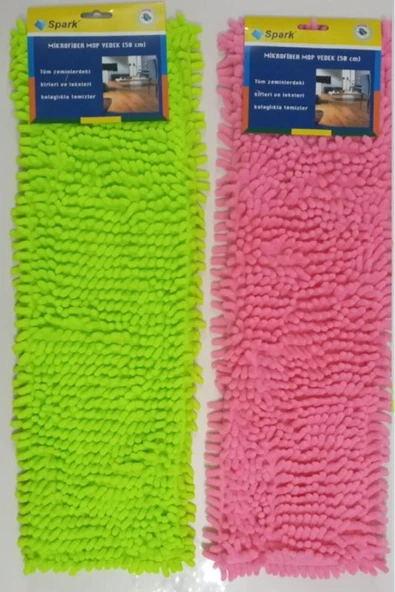 Spark 2 Adet Spark Makarna Mop Ucu Mikrofiber Paspas Yedeği 50 Cm - 3
