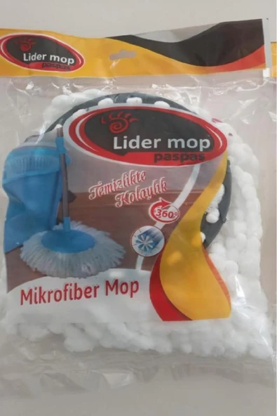 Lider Mikrofiber Yuvarlak Mop Paspas Vileda Ucu 2 Adet - 5