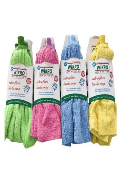 WİKRO Wikro 2 Adet Mikrofiber Mop Paspas Yedek Ucu Vileda Tipi Mop