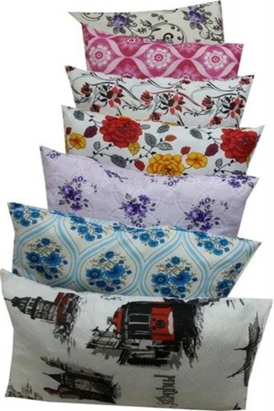 mycey 4 Adet Desenli Yastık Kılıfı 50x70 Cm Fermuarlı Ranforce Kumaş - 2