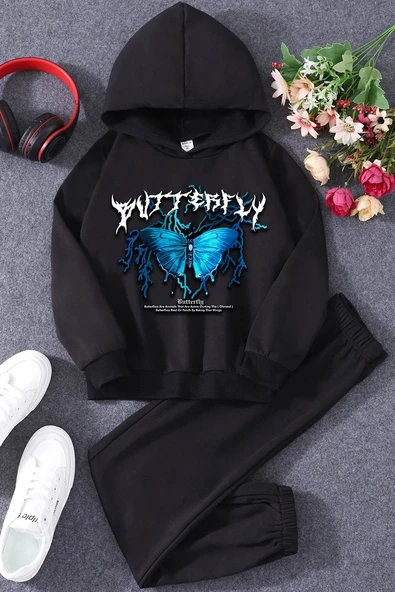 Çocuk Blue Butterfly Eşofman Takımı