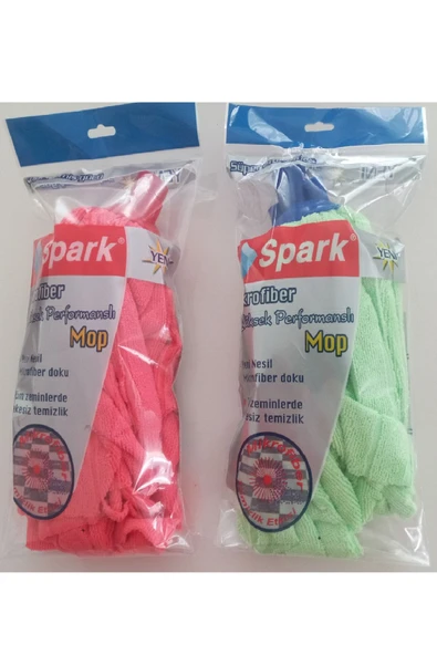 Spark 2 Adet Mikrofiber Havlu Vileda Paspas Mop Yedek Ucu - Resim 2