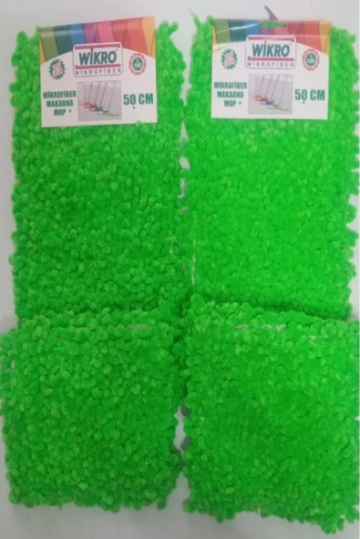 WİKRO Wikro 3 Adet Mikrofiber Makarna Mop 50 Cm