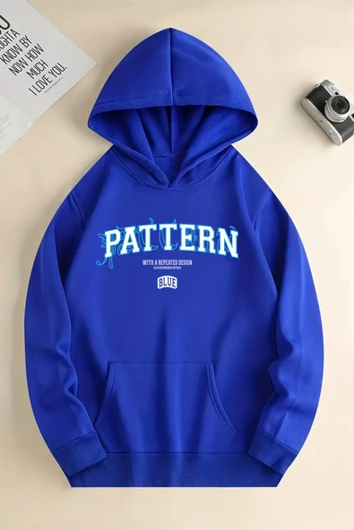 Pattern Baskılı Unisex Oversize Sweatshirt