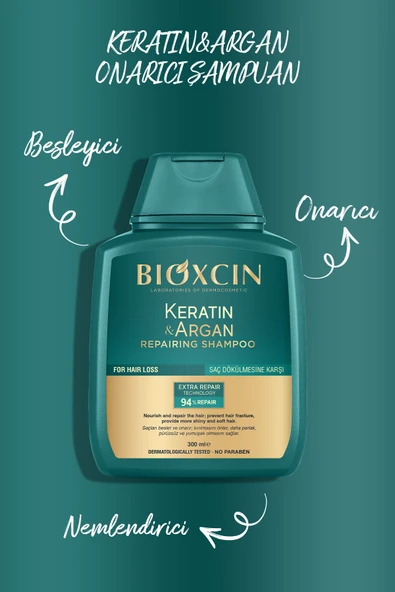 BİOXCİN Keratin & Argan Onarıcı Şampuan 300 Ml - Yıpranmış Ve Hasar Görmüş Saçlar 2 Li Avantaj Set - 3