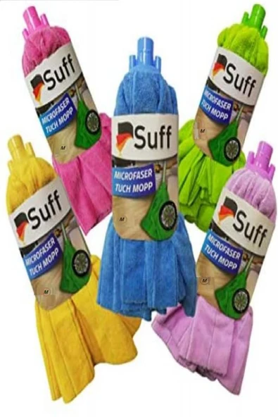 Suff Medium Mikrofiber Havlu Paspas Mop Ucu Ve Ahşap Sapı Takım - 3