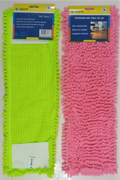 Spark 2 Adet Spark Makarna Mop Ucu Mikrofiber Paspas Yedeği 50 Cm - 4