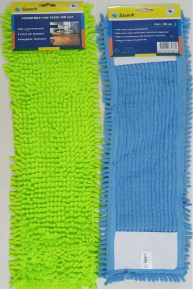 Spark 2 Adet Spark Makarna Mop Ucu Mikrofiber Paspas Yedeği 60 Cm - 2