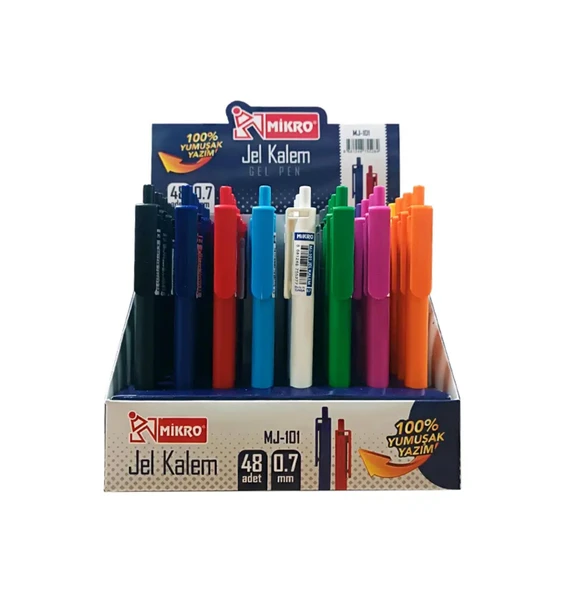 Mikro Tükenmez Kalem Canlı Renkler MJ-101 1 Adet - 3