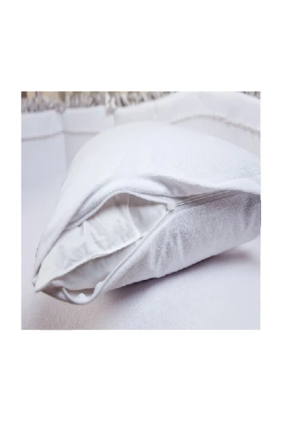 Evony 2 Adet %100 Pamuk Beyaz Yastık Sıvı Geçirmez Yastık Koruyucu Alezi