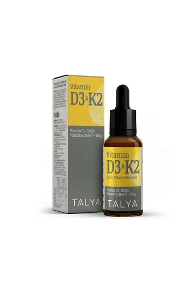 TALYA Vitamin D3&k2 Içeren Takviye Edici Gıda Damla, 10 ml