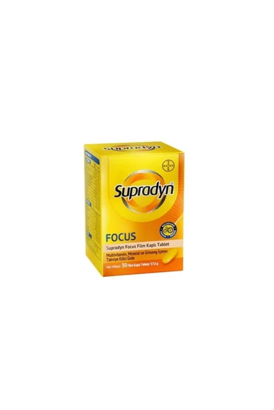 SUPRADYN Supradyn Focus Multivitamin, Multimineral Ve Ginseng Içeren Takviye Edici Gıda 30 Film Kaplı Tablet ürün görseli 1