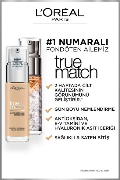L'Oreal Paris True Match Bakım Yapan Fondöten 1.5 LINEN - 3