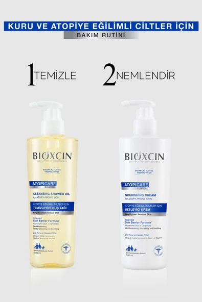BİOXCİN Atopicare Clinical Atopi Eğilimli Ciltler Için Besleyici Krem 500 ml - Seramid Microbiome Tech - 6