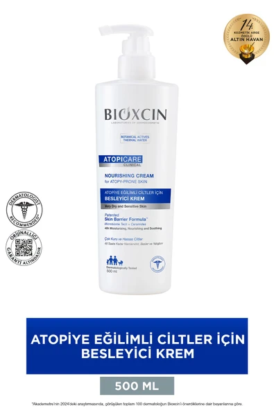 BİOXCİN Atopicare Clinical Atopi Eğilimli Ciltler Için Besleyici Krem 500 ml - Seramid Microbiome Tech