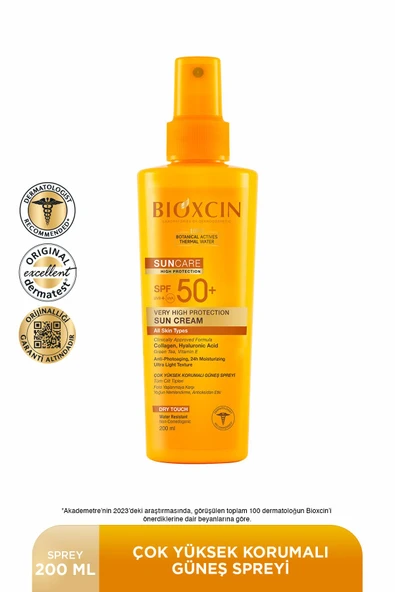 BİOXCİN Sun Care Spf 50 Yüz Güneş Kremi 50 ml Kuru ve Normal Cilt + Vücut Güneş Spreyi 200 Ml - 3
