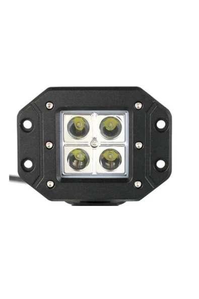 Off Road Sis Lambası Uyumlu 4 Ledli Gömme Montaj 10-30 Volt