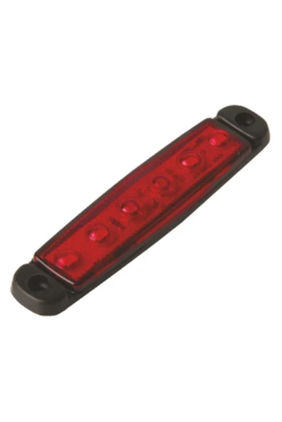 6 Ledli 12 Volt Parmak Lamba Kırmızı (5 Adet)